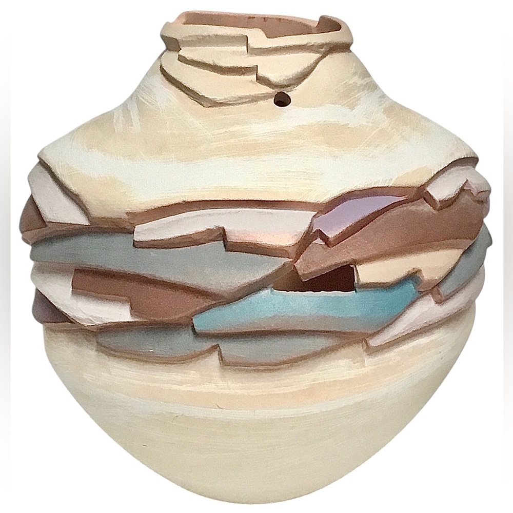 Vintage Steven Kaye Signed Art Pottery Vase
